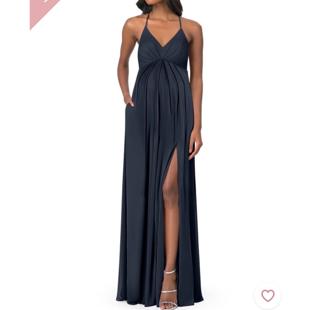Azazie brides maid dress dark Navy